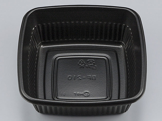 【50枚】 使い捨て容器 どんぶり BF-210 業務用 業者 黒 本体 シーピー化成 レンジ可 丼容器 耐熱 耐油 保温 二段弁当 テイクアウト 662854