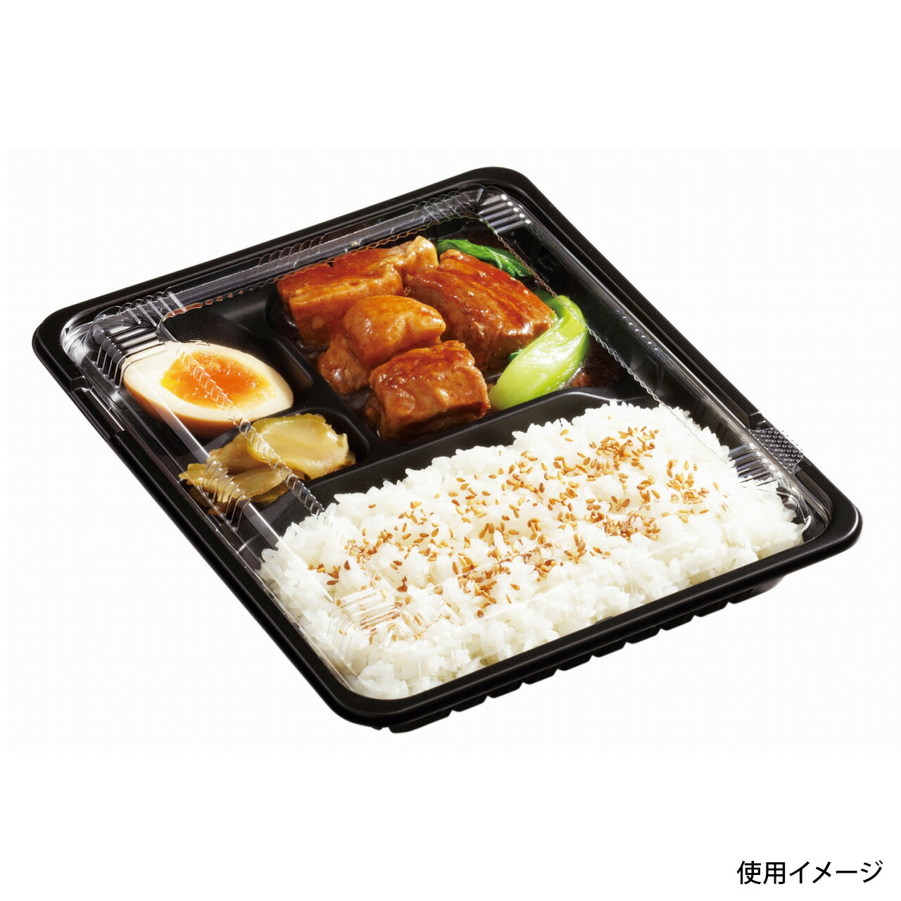 【50枚入/バラ】弁当容器 CTガチ弁L IK...の紹介画像2
