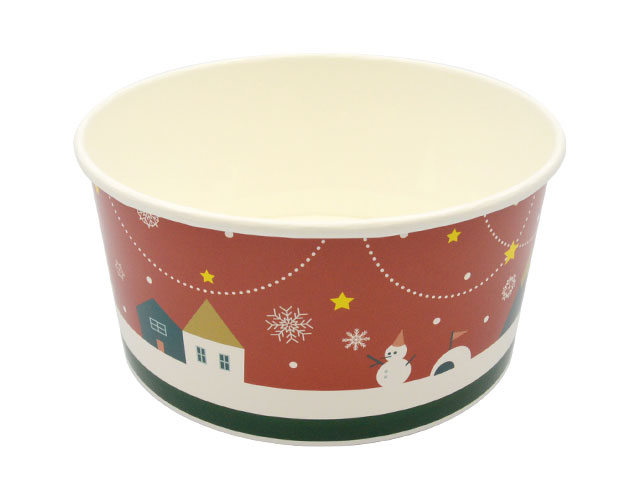 【300枚入/ケース】 テイクアウト バーレル容器 CO-1.5L-176 クリスマス赤【weeco】 使い捨て容器 クリ..