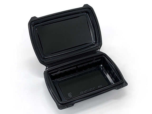 Rakuten - 【50枚入/バラ】使い捨て容器 TA70-170A(50) 黒 205×140×50mm 弁当容器 電子レンジ可 アクタ 00659005 プロステ