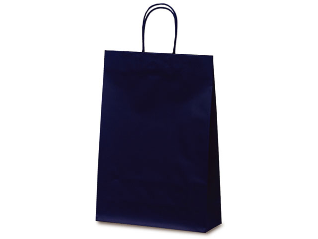 【50枚(10枚×5)】 紙袋 ベルベ 1066 マットバッグ L ネイビー プロステ
