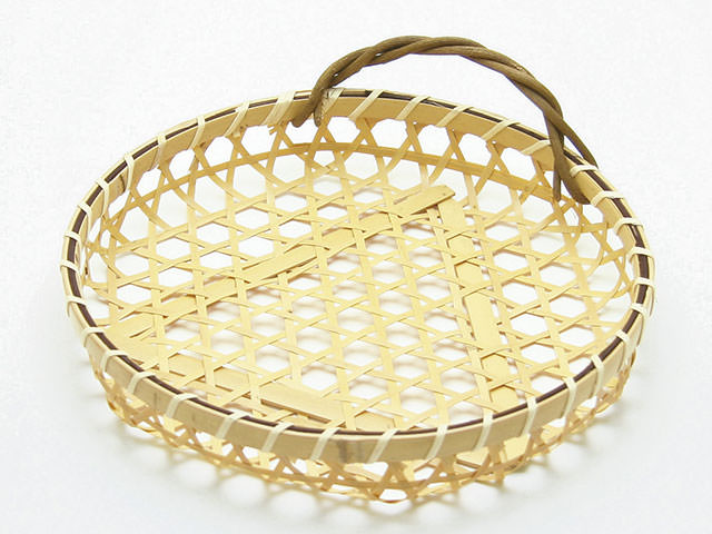 120枚竹かご 百合かずら付 白(大) 神堂