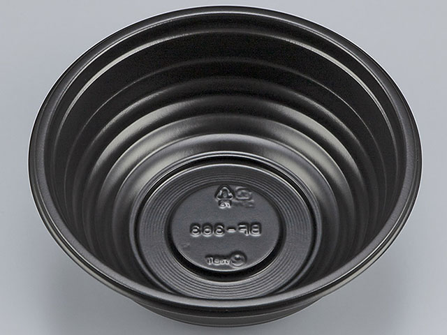 【600枚(50枚×12)】 どんぶり容器 シーピー化成 BF-363 黒本体 プロステ