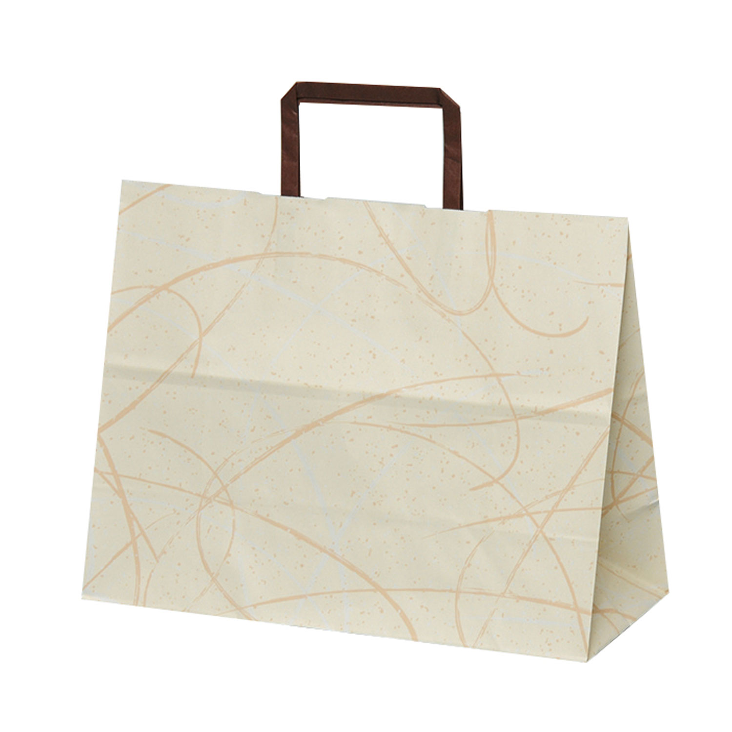 【200枚】平紐手提袋 H平32 ゆうび ベージュ パックタケヤマ 00692542 プロステ