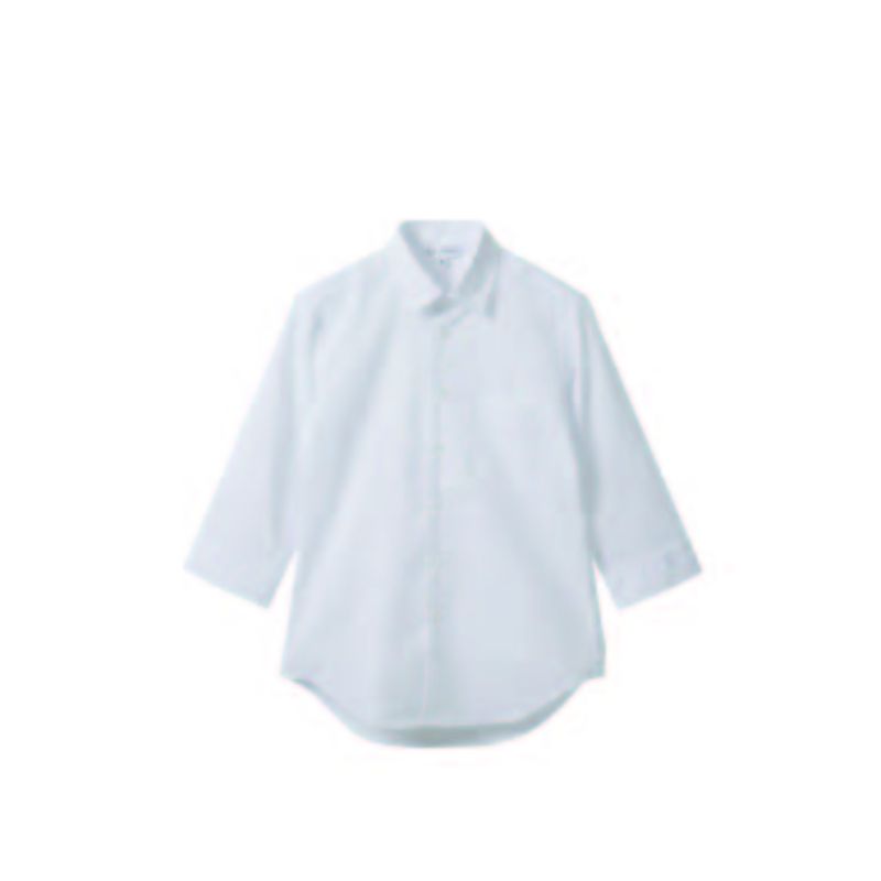 【40枚】ストレッチシャツ サンユニフォーム 七分袖シャツ(ホワイト)SS 00748721 プロステ