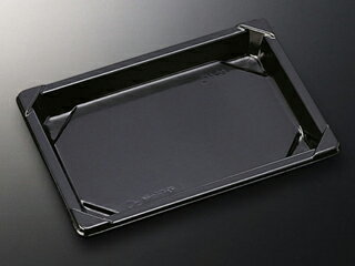 【50枚】中央化学 寿司容器 CF寿司容器L 1 黒-BL 身 00246715