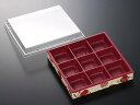 【300セット】CWH-角6.5-9 赤-鼓(ボ) 中央化学 蓋つき 業務用 業者 弁当 高級 重ね テイクアウト 祭事 デパ地下 使い捨て 300086