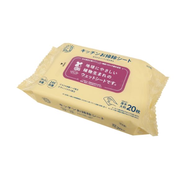 【30個】Life-do.Plus 掃除用シート LD-625 ちきゅうおもい キッチンお掃除シート(20枚) 00712507 プロ..