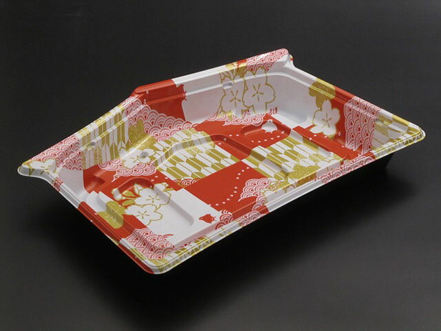 【50点】弁当容器 バイオデリカ 吉日 大絵馬1B 勝どき赤 リスパック 00534994