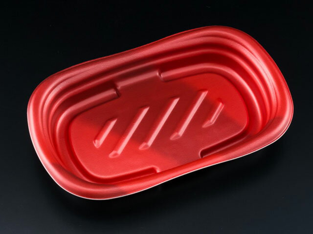 【50枚】 惣菜容器 リスパック ホット ほんわか 21-13B ソワレレッド プロステ