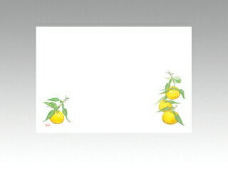 【100枚】テーブルマット 尺3寸 No.372 ゆず カミイソ産商 冬(10月-12月) 大豆インキ使用 使い捨て 料..