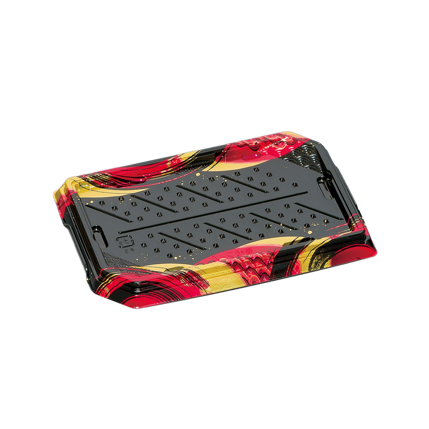 底上げボリューム形状：ボリューム形状により寿司をより大きく見せます。滑りにくい形状：独自のスパイクと仕切を付けることで寿司が滑りにくくなります。盛付目安線入り：目安線が入っている事により、盛付しやすい容器です。ころび防止形状：ころび防止形状により寿司がころびにくくなります。サイズ：213×136×18mm／材質：PS／重量：13g商品コード00692054メーカー名福助工業重量13.00g電子レンジ不可種別本体のみ対応蓋（別売）華板2-4F関連商品(ケース)華板2-4H 本体 波しぶき赤 600点・注意事項：モニターの発色によって色が異なって見える場合がございます。・領収書については、楽天お客様マイページから、商品出荷後にお客様自身で印刷して頂きますようお願い申し上げます。・本店では一つの注文に対して、複数の送り先を指定することができません。お手数おかけしますが、注文を分けていただきます様お願い致します。・支払い方法で前払いを指定されて、支払いまで日数が空く場合、商品が廃番もしくは欠品になる恐れがございます。ご了承ください。・注文が重なった場合、発送予定日が遅れる可能性がございます。ご了承ください。・お急ぎの場合はなるべく支払い方法で前払い以外を選択いただきます様お願い致します。支払い時期によっては希望納期に間に合わない場合がございます。