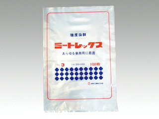 シール強度に優れ、肉・魚・野菜の業務用包装に最適です。引張り、引裂き、衝撃強度にも優れています。 耐寒・耐熱・耐酸・耐アルカリ性。肉・魚・野菜・油物用、3kg用サイズ：450×300mm材質：LDPE厚さ：0.03mm商品コード00005646メーカー名福助工業関連商品(バラ)ミ-トレックス 3 100点関連商品(ケース)ミ-トレックス 3 2000点・注意事項：モニターの発色によって色が異なって見える場合がございます。・領収書については、楽天お客様マイページから、商品出荷後にお客様自身で印刷して頂きますようお願い申し上げます。・本店では一つの注文に対して、複数の送り先を指定することができません。お手数おかけしますが、注文を分けていただきます様お願い致します。・支払い方法で前払いを指定されて、支払いまで日数が空く場合、商品が廃番もしくは欠品になる恐れがございます。ご了承ください。・注文が重なった場合、発送予定日が遅れる可能性がございます。ご了承ください。・お急ぎの場合はなるべく支払い方法で前払い以外を選択いただきます様お願い致します。支払い時期によっては希望納期に間に合わない場合がございます。