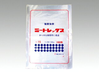 肉・魚・野菜・油物用、15kg用シール強度に優れ、肉・魚・野菜の業務用包装に最適です。引張り、引裂き、衝撃強度にも優れています。耐寒・耐熱・耐酸・耐アルカリ性。サイズ：650×450mm材質：LDPE厚さ：0.035mm商品コード00005649メーカー名福助工業関連商品(バラ)ミ-トレックス 15 100点関連商品(ケース)ミ-トレックス 15 800点・注意事項：モニターの発色によって色が異なって見える場合がございます。・領収書については、楽天お客様マイページから、商品出荷後にお客様自身で印刷して頂きますようお願い申し上げます。・本店では一つの注文に対して、複数の送り先を指定することができません。お手数おかけしますが、注文を分けていただきます様お願い致します。・支払い方法で前払いを指定されて、支払いまで日数が空く場合、商品が廃番もしくは欠品になる恐れがございます。ご了承ください。・注文が重なった場合、発送予定日が遅れる可能性がございます。ご了承ください。・お急ぎの場合はなるべく支払い方法で前払い以外を選択いただきます様お願い致します。支払い時期によっては希望納期に間に合わない場合がございます。