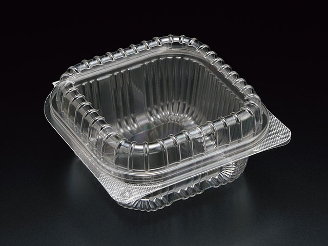 【1000枚】ユニコン T-4 透明 スミ フードパック 弁当 お弁当 篏合 かちっと閉まる 00153103