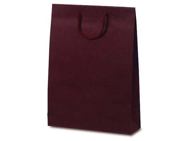 【100枚】1032 手提袋 T-8 カラークラフト ワイン ベルベ 手提げ 紙袋 紙の袋 エコ プレゼント 贈り物 00154182 プロステ