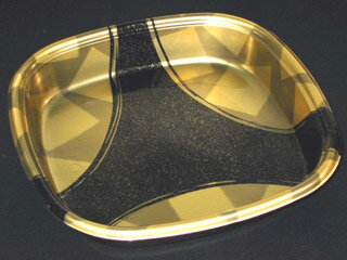 【10枚】中央化学 寿司容器 DX角桶 20 金砂目-BK 身 00207092