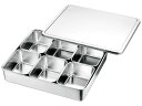 【5個】AG18-8 普及型調味料入バット6ヶ入 田型 赤川器物製作所 調理 料理 バット 道具 00226855 プロステ