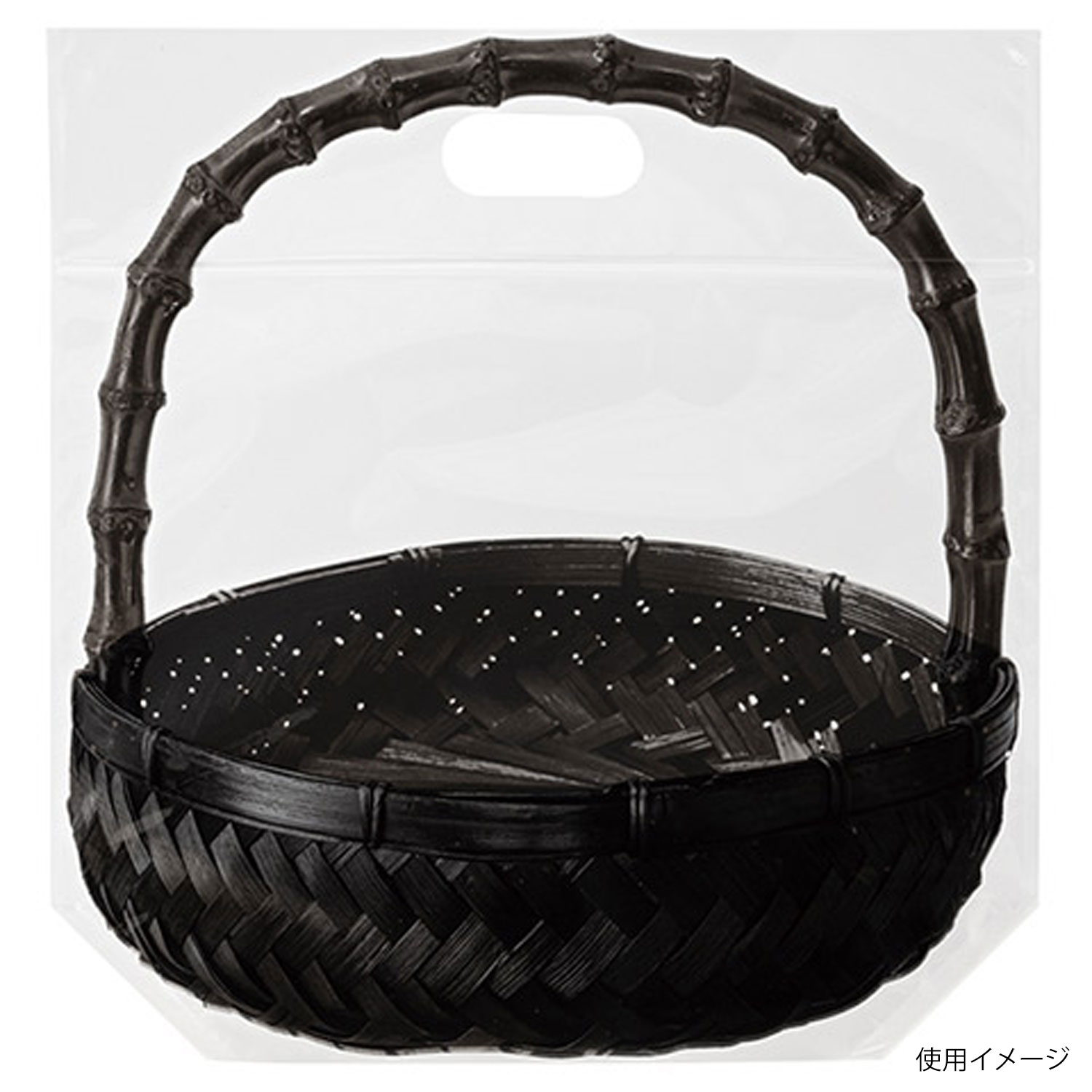 【1袋】フォトプリントジップ付バッグ／竹カゴ-M(30枚) ヘッズ 00241102 プロステ