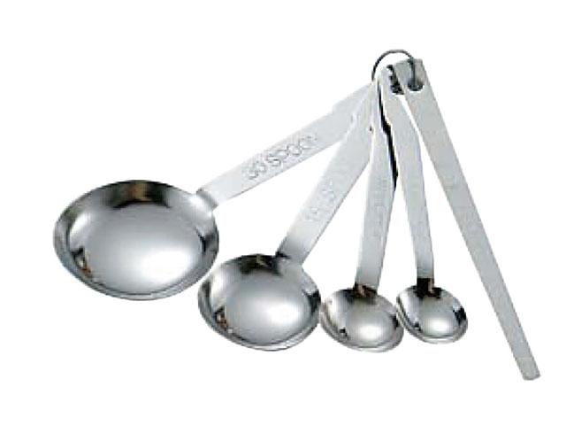 【1個】18-0計量スプーン 4本組(ヘラ付) 00254779 プロステ