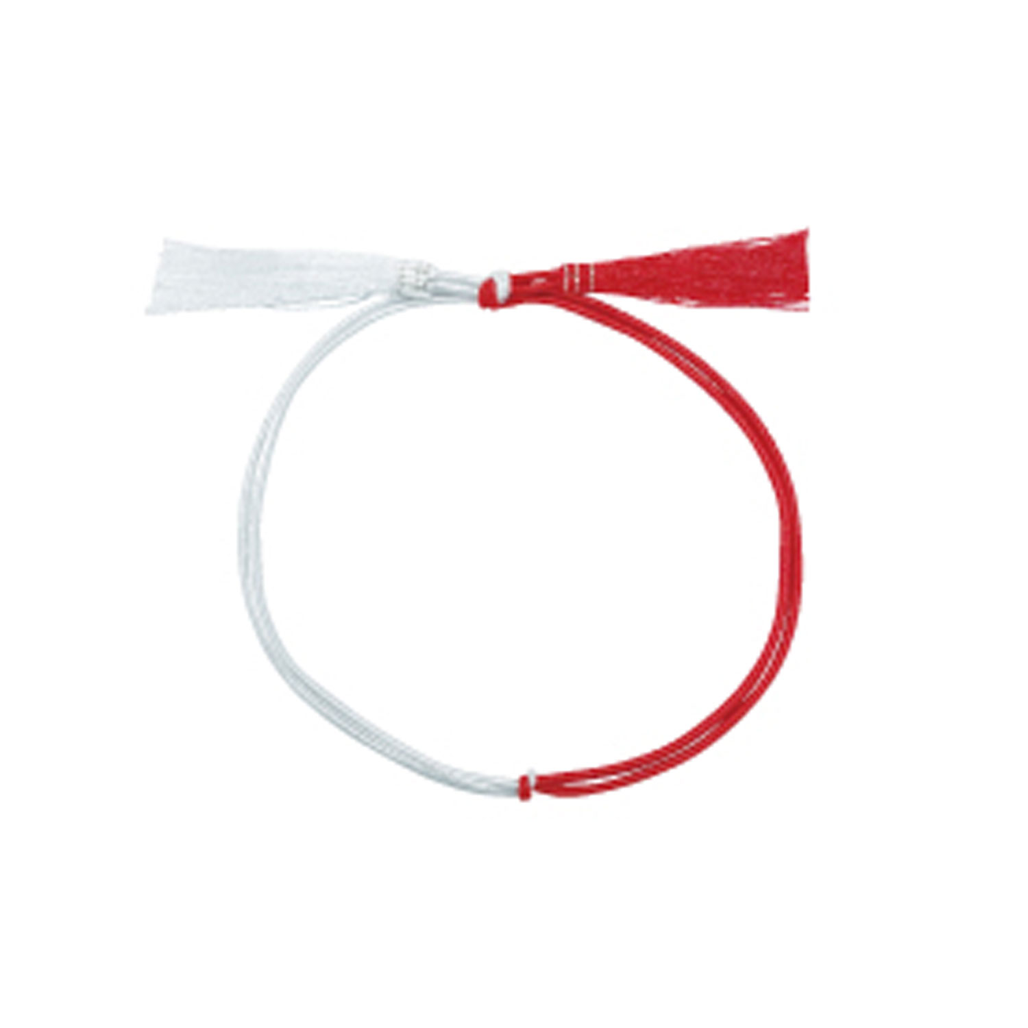 【1000個】No.5 振分ゴム房 Bタイプ(振分) 小30cm 赤白金糸入 イグチ 00283309 プロステ