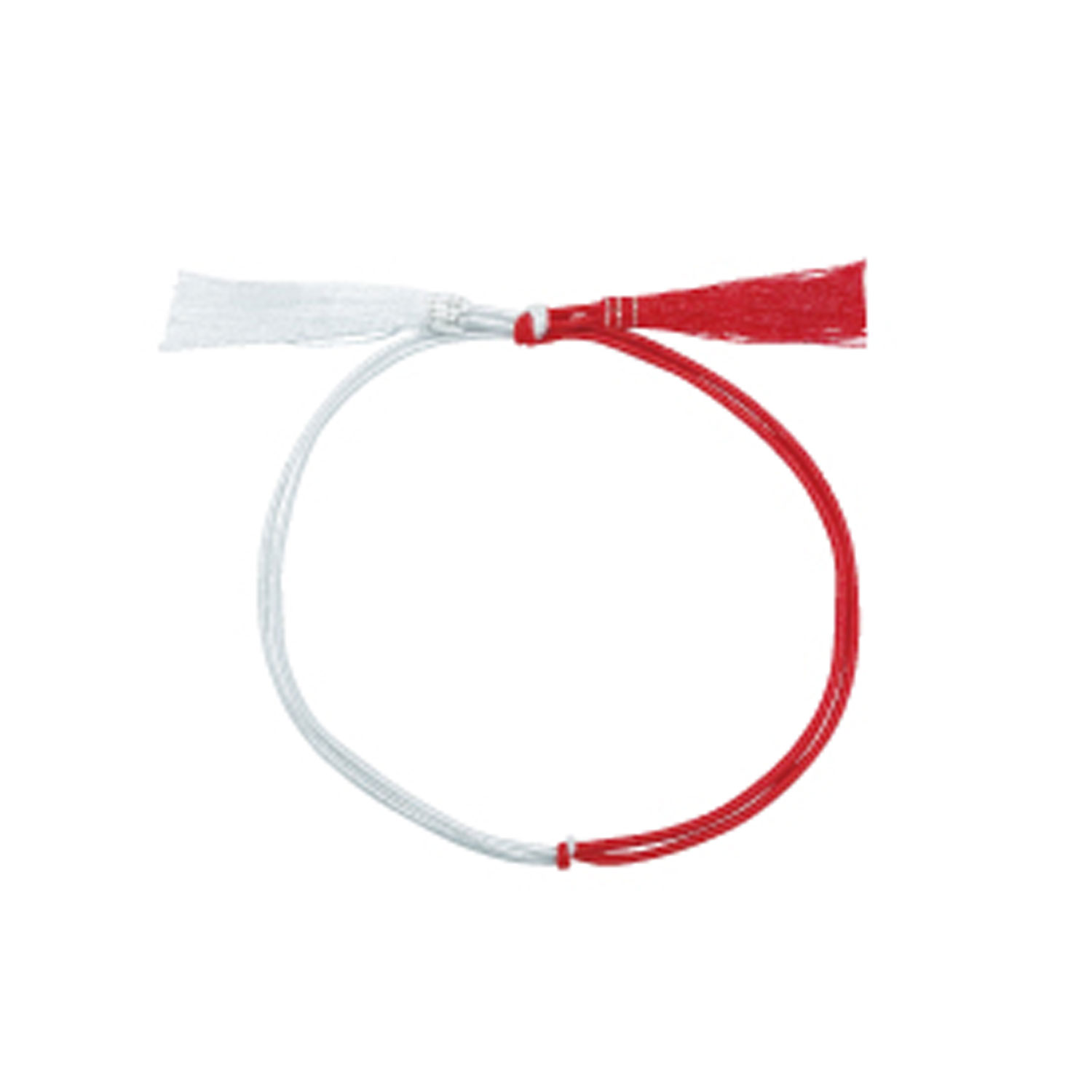 【1000個】No.5 振分ゴム房 Bタイプ(振分) 特中40cm 赤白金糸入 イグチ 00283337 プロステ