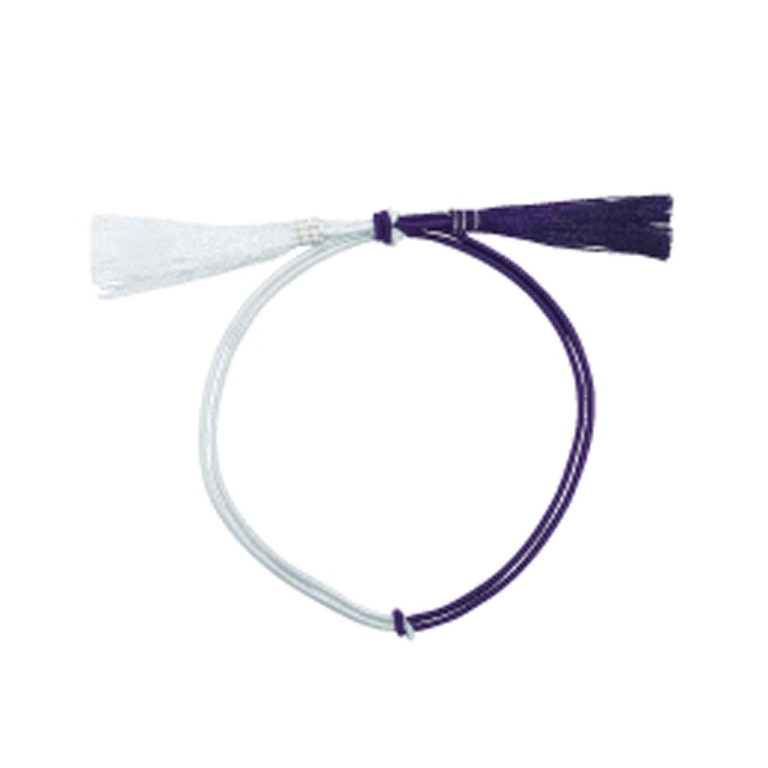 【1000個】No.5 振分ゴム房 Bタイプ(振分) 特中40cm 紫白金糸入 イグチ 00283349 プロステ