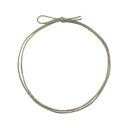 【1000個】4ッ打ラメ入りゴム 2重片花結び 62cm 白×金 イグチ 00284979 プロステ