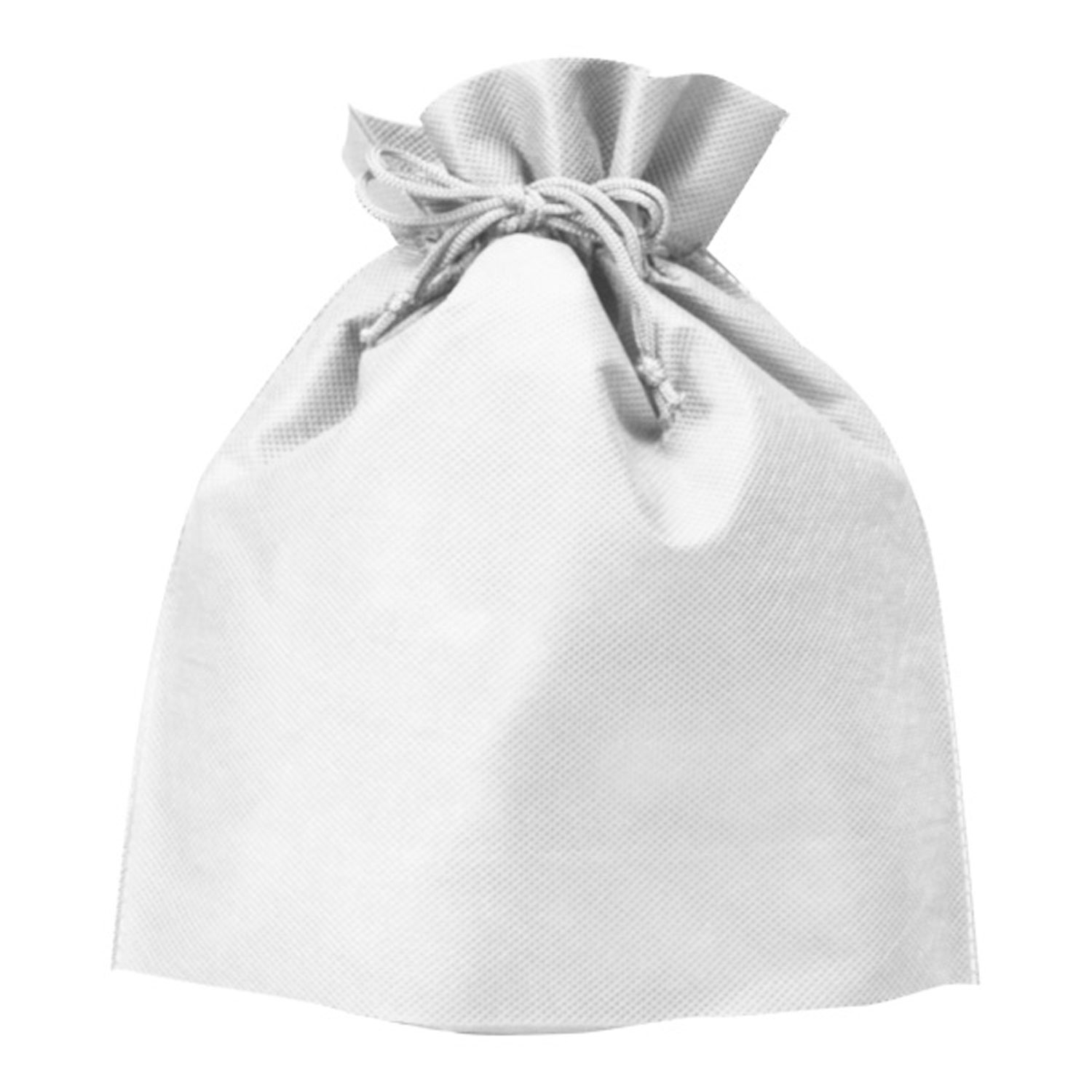 【1000枚】不織布巾着 白 廣川 エコバッグ バッグ 繰り返し使える 00292662