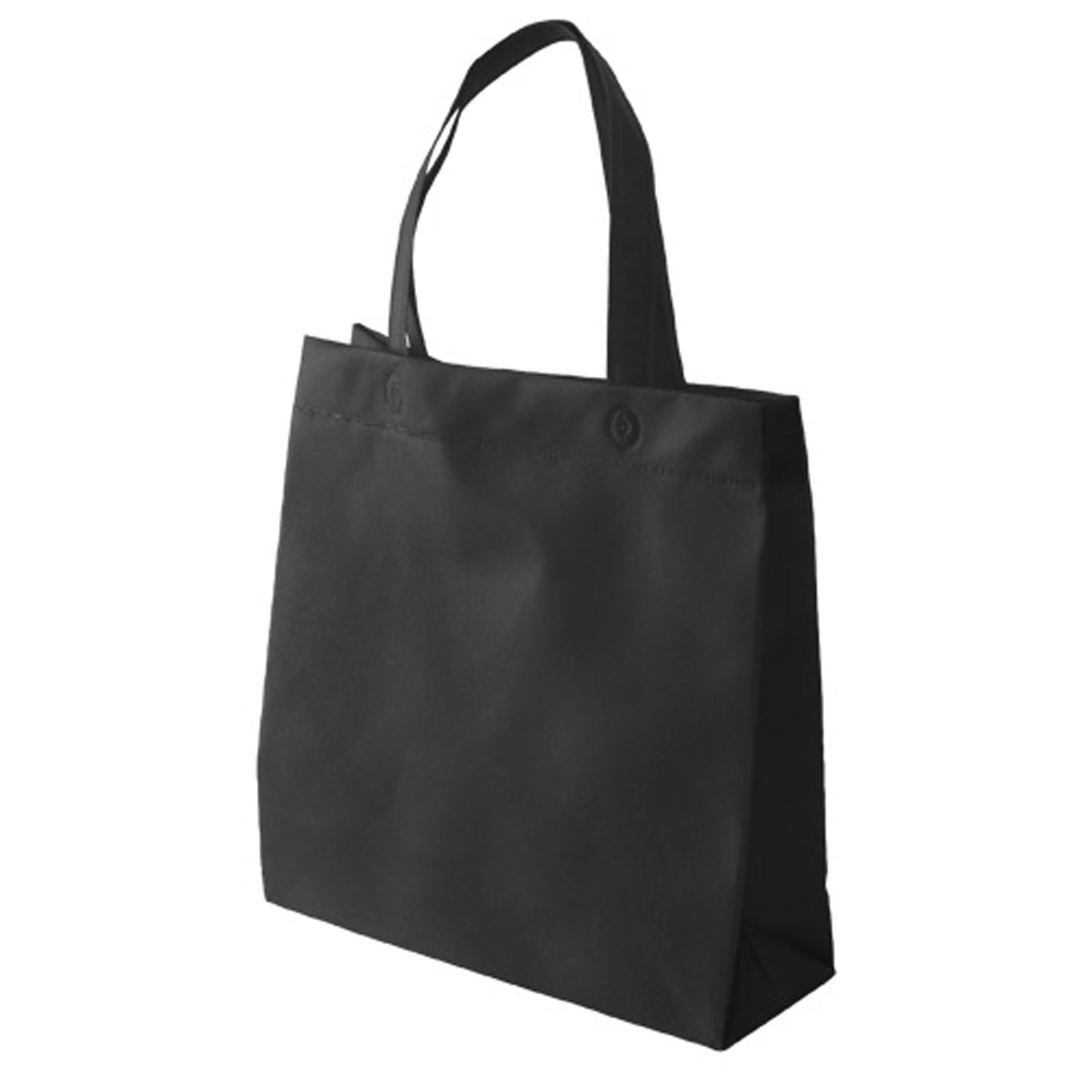 【200枚】不織布マチ付きスクエアバッグ 黒 廣川 エコバッグ バッグ 繰り返し使える 00292795