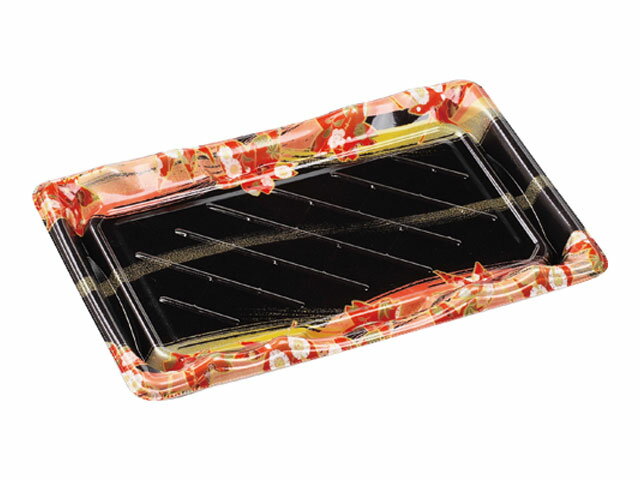 【400枚】大波皿3-6(V1) 本体 風花赤 エフピコ 寿司容器 鮮魚 魚 寿司 にぎり 00293598