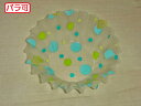 【100本】ラミケースOPP 5F 水玉柄(緑) 500枚 セイコー お弁当用 フィルム カップ 00295514 プロステ