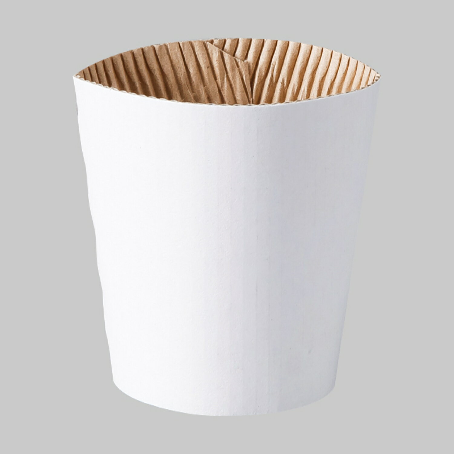 Paper Cups - 【2000枚】8オンスペーパーカップ用スリーブ(白) 00373669