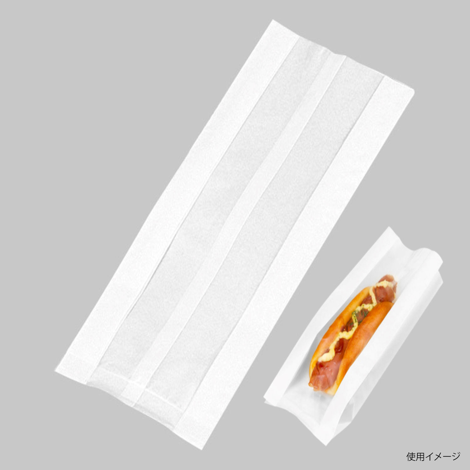 窓付きのホットドック袋です。ベーカリーショップや行事向けにぜひ。サイズ：40×100×260mm材質：紙重量：400g商品コード00374046サイズ40×100×260mm重量4.00g種別本体のみ関連商品(ケース)窓付きホットドック袋 ...