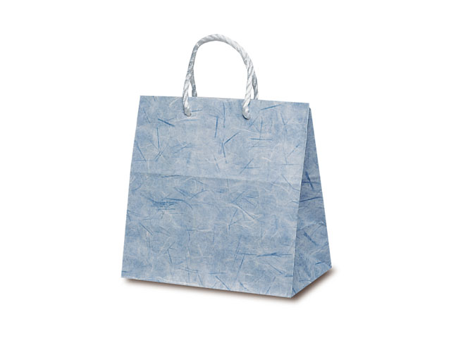 【200枚】1640 PP紐手提袋 T-ミニ 彩流(紺) ベルベ 手提げ 紙袋 紙の袋 エコ プレゼント 贈り物 00308169 プロステ