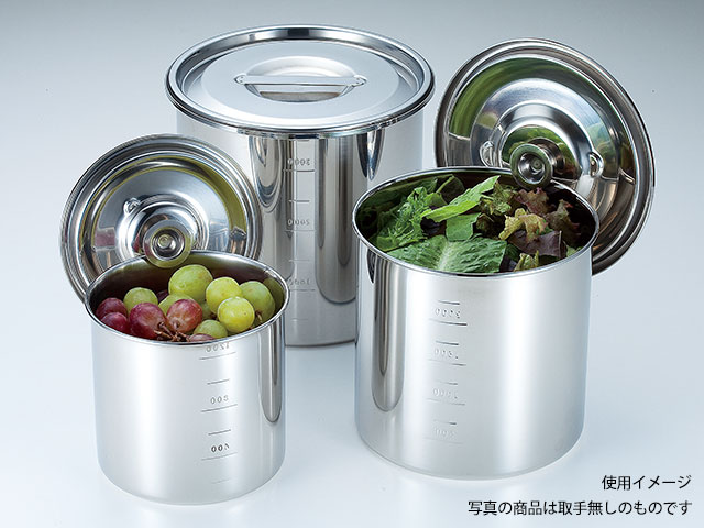 【1個】UK 丸・深型キッチンポット・目盛付33cm(手付) 保存容器 ケース 入れ物 調理 料理 小物 0031963..