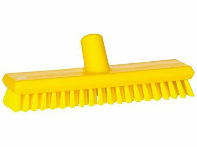 【1個】ヴァイカン デッキブラシ ハード イエロー 70416 Vaikan(ヴァイカン) スポンジ タワシ モップ 衛生品 掃除道具 00383647 プロステ