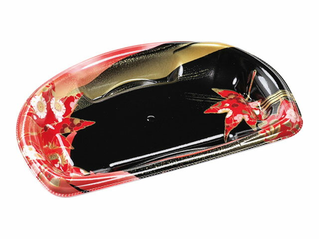 【1200枚】半月皿20-12 本体 風花赤 エフピコ 寿司容器 鮮魚 魚 寿司 にぎり 00461675