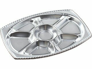 【10枚】 オードブル容器 エフピコ ティアラプラッター小判-40 本体 銀 プロステ