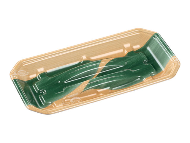 干物・切身・肉用のトレー。サイズ：285×145×27mm／材質：エコトレー／重量：7g商品コード00504061メーカー名エフピコ重量7.00g電子レンジ不可種別本体のみ関連商品(バラ)豊漁29-15(27)A エコ木目葉らん 100点関連商品(ケース)豊漁29-15(27)A エコ木目葉らん 1200点・注意事項：モニターの発色によって色が異なって見える場合がございます。・領収書については、楽天お客様マイページから、商品出荷後にお客様自身で印刷して頂きますようお願い申し上げます。・本店では一つの注文に対して、複数の送り先を指定することができません。お手数おかけしますが、注文を分けていただきます様お願い致します。・支払い方法で前払いを指定されて、支払いまで日数が空く場合、商品が廃番もしくは欠品になる恐れがございます。ご了承ください。・注文が重なった場合、発送予定日が遅れる可能性がございます。ご了承ください。・お急ぎの場合はなるべく支払い方法で前払い以外を選択いただきます様お願い致します。支払い時期によっては希望納期に間に合わない場合がございます。