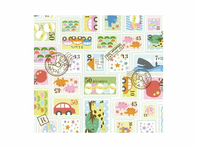 【300枚】875 包装紙 プチスタンプ 半切 ベルベ プレゼント ラッピング 梱包 00513875 プロステ