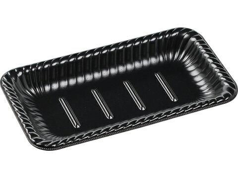 【50枚】 オードブル容器 エフピコ ティアラ角皿25-14 本体 エコ黒 プロステ