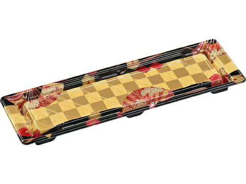 【500枚】組み皿1-8 本体 扇市松金 エフピコ 寿司容器 鮮魚 魚 寿司 にぎり 00547942