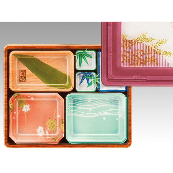 【100セット】T-110-C セット(蓋パールワイン) アヅミ産業 仕出し弁当 仕出 出前 00551494