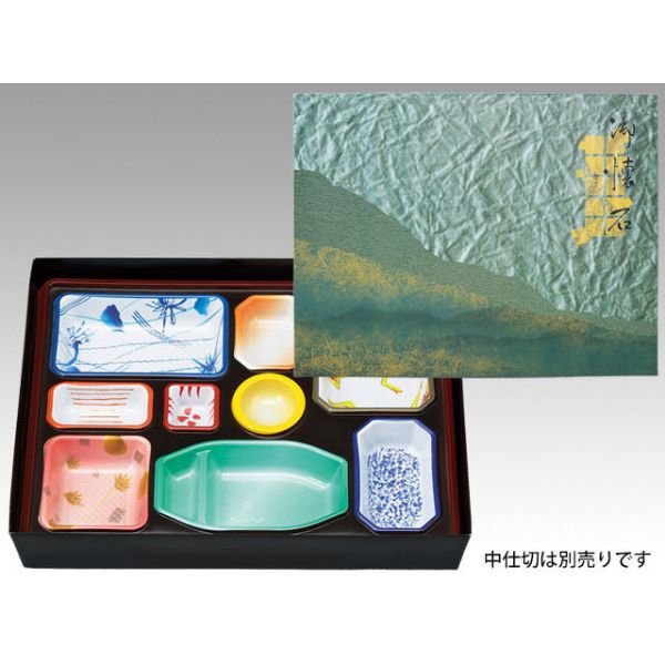 蓋と本体のセット ※中仕切は別売りです。サイズ：410×317×65mm材質：紙重量：70g商品コード00551544メーカー名アヅミ産業サイズ410×317×65mm材質紙重量70.00g電子レンジ不可種別セット ※中仕切は別売り商品対応付属品（別売）AS-140-A 中仕切関連商品(ケース)AS-140 碧雲 セット ※中仕切は別売り 40点・注意事項：モニターの発色によって色が異なって見える場合がございます。・領収書については、楽天お客様マイページから、商品出荷後にお客様自身で印刷して頂きますようお願い申し上げます。・本店では一つの注文に対して、複数の送り先を指定することができません。お手数おかけしますが、注文を分けていただきます様お願い致します。・支払い方法で前払いを指定されて、支払いまで日数が空く場合、商品が廃番もしくは欠品になる恐れがございます。ご了承ください。・注文が重なった場合、発送予定日が遅れる可能性がございます。ご了承ください。・お急ぎの場合はなるべく支払い方法で前払い以外を選択いただきます様お願い致します。支払い時期によっては希望納期に間に合わない場合がございます。