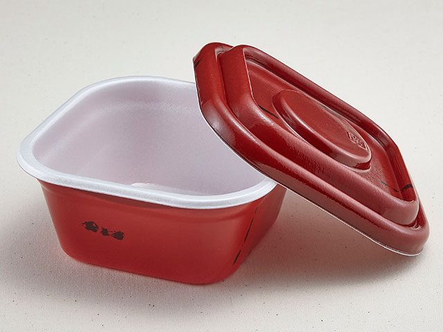 【400セット】丼容器 どん重 大盛 赤うるし(共蓋セット) 青葉紙業 丼容器 どんぶり 丼 00577259