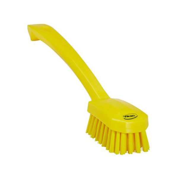 握りやすい形状のワイドタイプのディッシュブラシ。容器や機械などのあらゆる洗浄に使用することができます。サイズ：260×42×高さ37mm、[毛丈]25mm、[線径]0.35mm材質：[ボディ部]ポリプロピレン、[フィラメント]ポリエステル重量：90g色：黄[毛質]ソフト商品コード00611672メーカー名Vikan(ヴァイカン)重量90.00g関連商品(バラ)ディッシュブラシ 黄 3088 1点・注意事項：モニターの発色によって色が異なって見える場合がございます。・領収書については、楽天お客様マイページから、商品出荷後にお客様自身で印刷して頂きますようお願い申し上げます。・本店では一つの注文に対して、複数の送り先を指定することができません。お手数おかけしますが、注文を分けていただきます様お願い致します。・支払い方法で前払いを指定されて、支払いまで日数が空く場合、商品が廃番もしくは欠品になる恐れがございます。ご了承ください。・注文が重なった場合、発送予定日が遅れる可能性がございます。ご了承ください。・お急ぎの場合はなるべく支払い方法で前払い以外を選択いただきます様お願い致します。支払い時期によっては希望納期に間に合わない場合がございます。