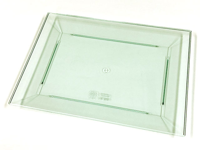 【100枚】角皿(中)エメラルドグリーン ニシキ 寿司容器 鮮魚 魚 寿司 にぎり 00635021