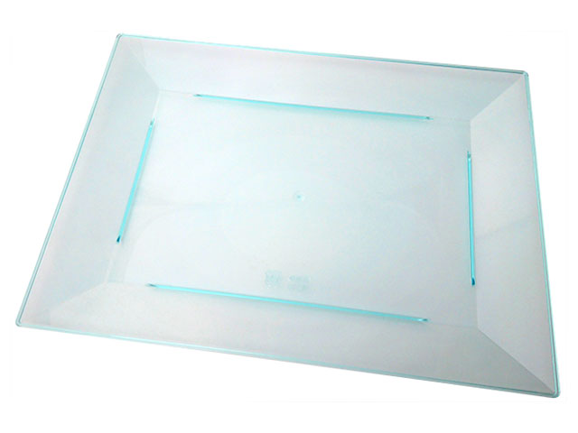 【80枚】角皿(大)スカイブルー ニシキ 寿司容器 鮮魚 魚 寿司 にぎり 00635025