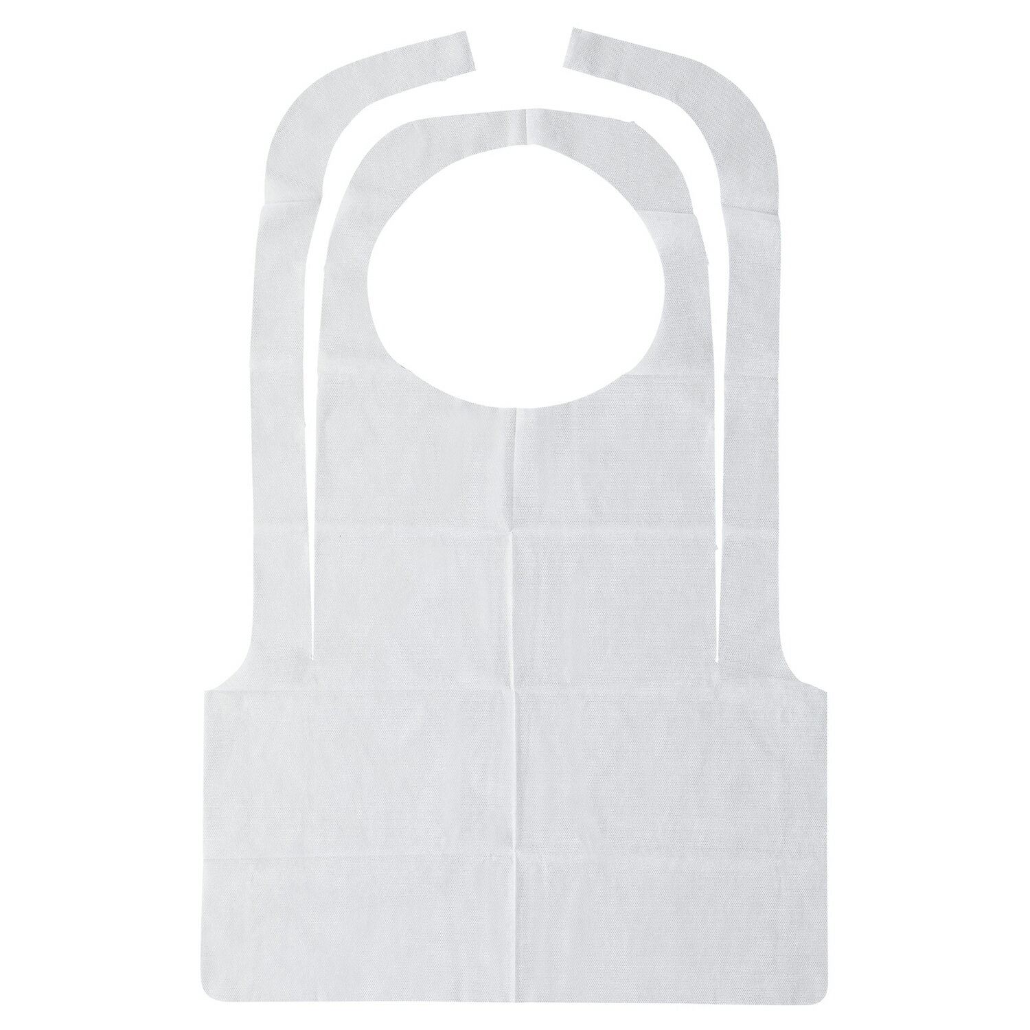 【1000個】紐付バーベキューエプロン ホワイト メディテックジャパン 00635669 プロステ